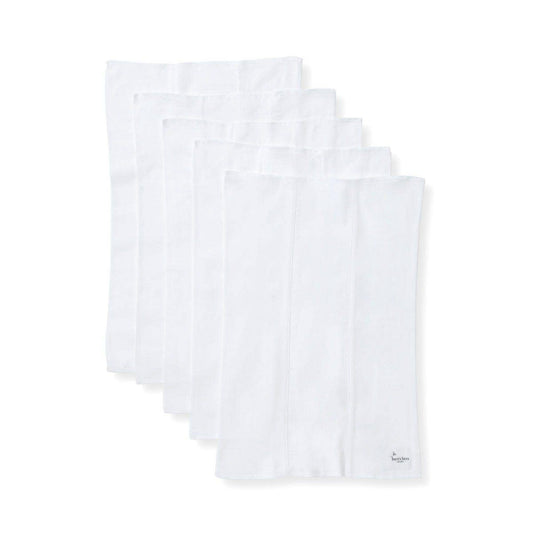 Bee Essential Set of 5 Burp Cloths: Cloud / One Size