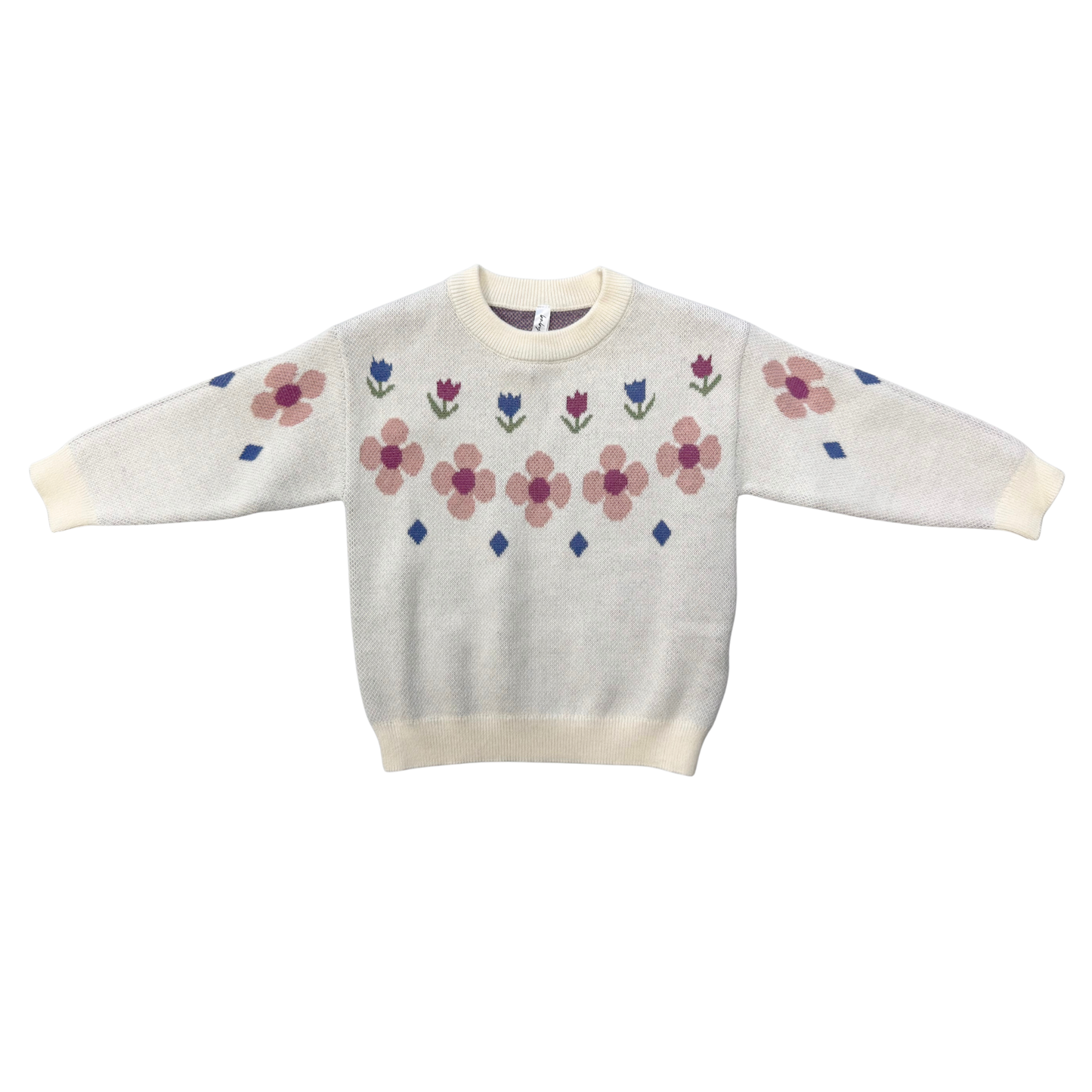 Babysprouts Knit Sweater: Tulip Intarsia